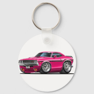 1970-72 Challenger Pink Car Keychain