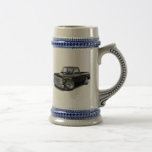 1970-72 Chevy C10 Black Truck Beer Stein