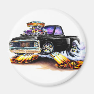 1970-72 Chevy C10 Black Truck Magnet