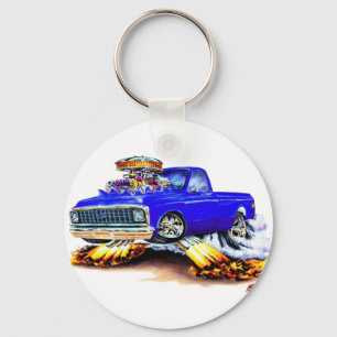 1970-72 Chevy C10 Blue Longbed Keychain