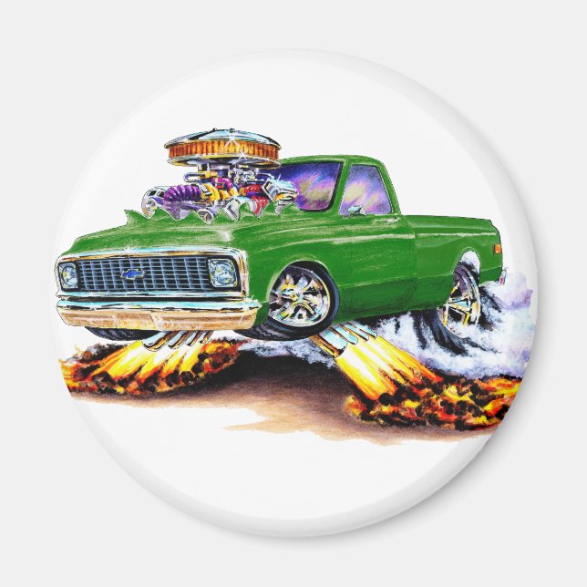 1970-72 Chevy C10 Green Longbed Magnet (Front)