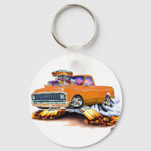 1970-72 Chevy C10 Orange Longbed Keychain