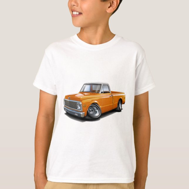 1970-72 Chevy C10 Orange-White Top Truck (Front)