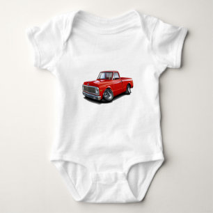 1970-72 Chevy C10 Red Truck Baby Bodysuit