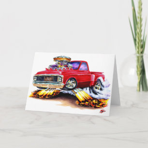 1970-72 Chevy C10 Red Truck Card