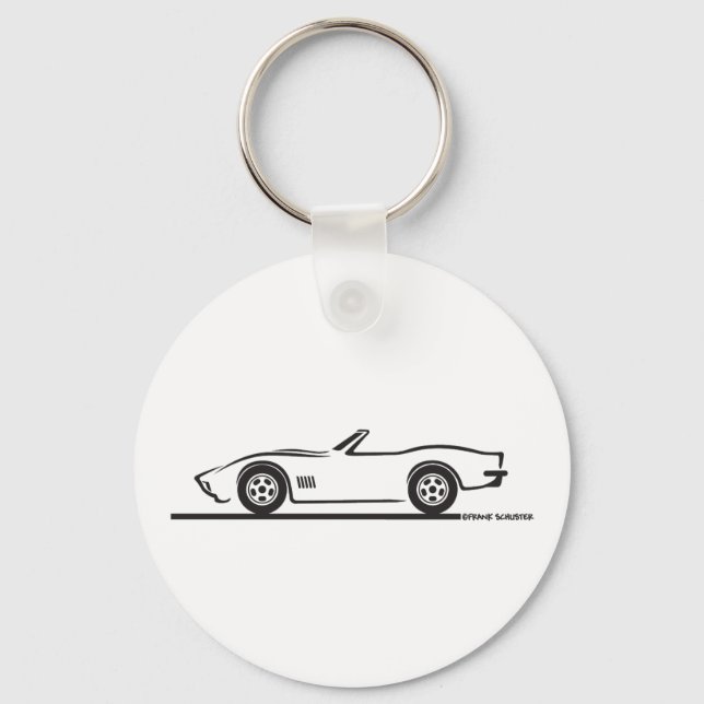 1970-72 Corvette Convertible Keychain (Front)