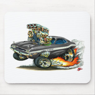 1970-72 Dodge Challenger Black Car Mouse Pad