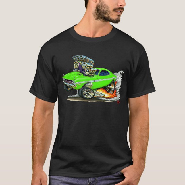 1970-72 Dodge Challenger Lime Car T-Shirt (Front)