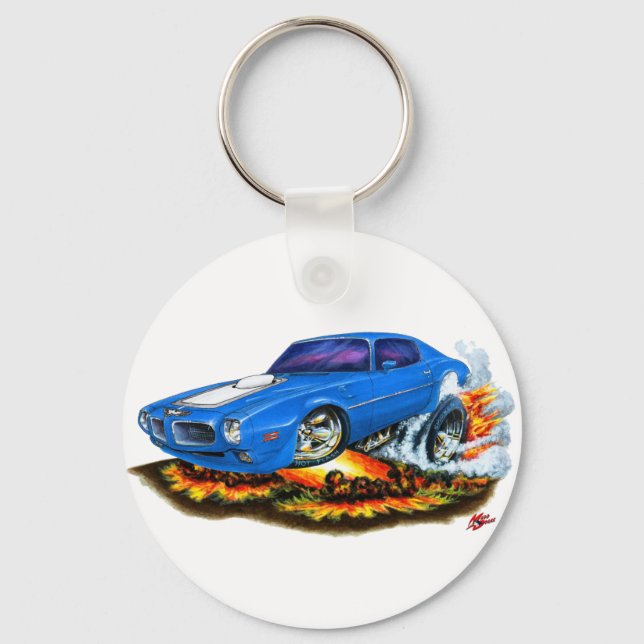 1970-72 Trans Am Blue Car Keychain (Front)