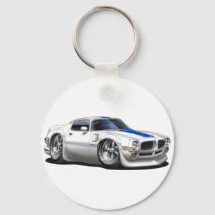 1970/72 Trans Am White Car Keychain
