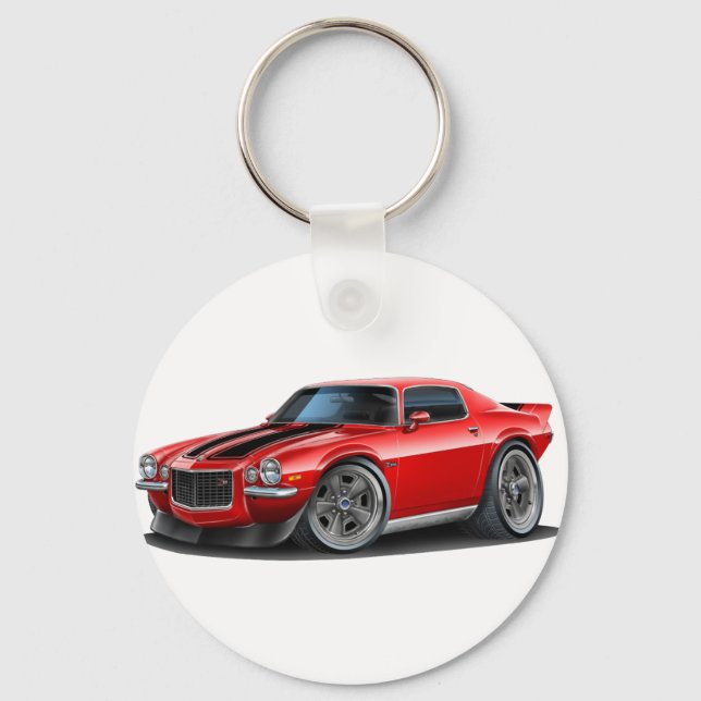 1970-73 Camaro Red/Blk Keychain (Front)