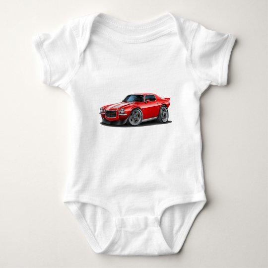 1970-73 Camaro Red/Wht Baby Bodysuit