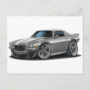 1970-73 Camaro Sil/Wht Car Postcard