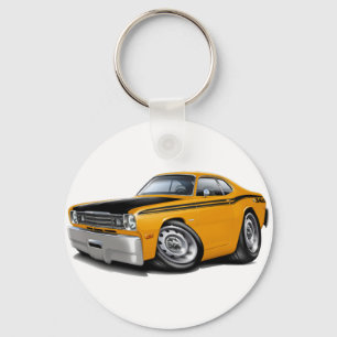 1970-74 Duster 340 Orange Car Keychain