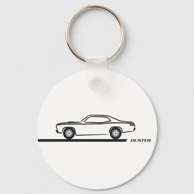 1970-74 Duster Black Car Keychain (Front)