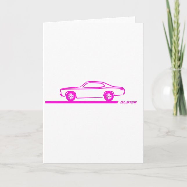 1970-74 Duster Pink Car Card (Front)