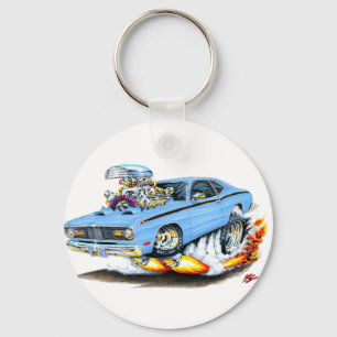1970-74 Plymouth Duster Lt Blue Car Keychain