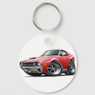 1970 AMX Red Car Keychain