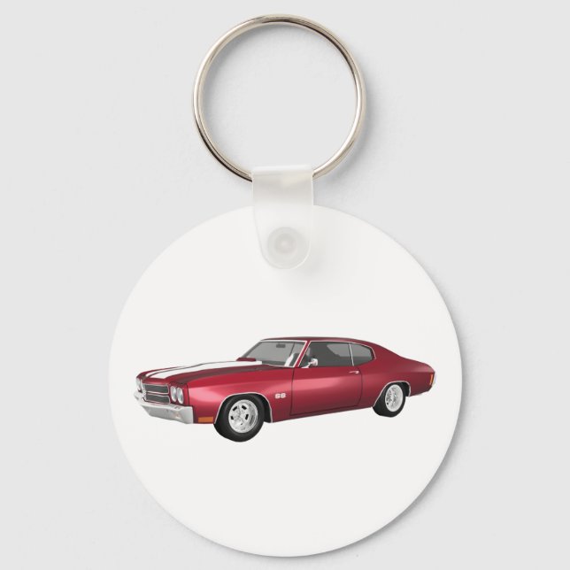 1970 Chevelle SS: Candy Apple Finish: Keychain (Front)