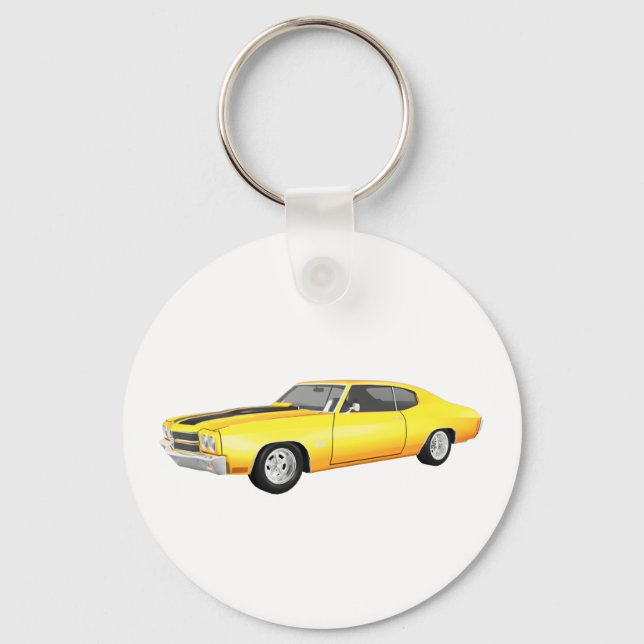 1970 Chevelle SS: Yellow Finish: Keychain (Front)