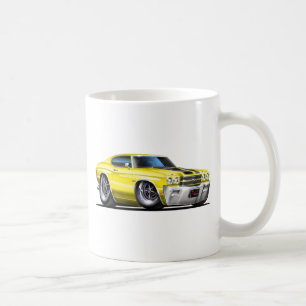 1970 Chevelle Yellow-Black Car Coffee Mug