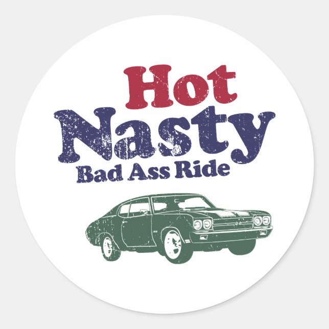 1970 Chevrolet Chevelle SS 454 Classic Round Sticker (Front)