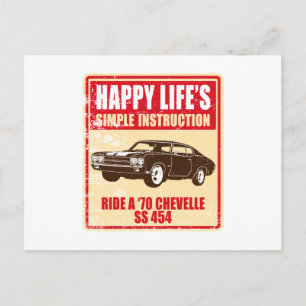 1970 Chevrolet Chevelle SS 454 Postcard