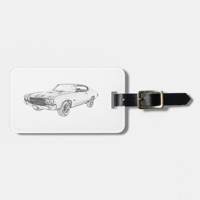 1970 chevy chevelle luggage tag (Front Horizontal)