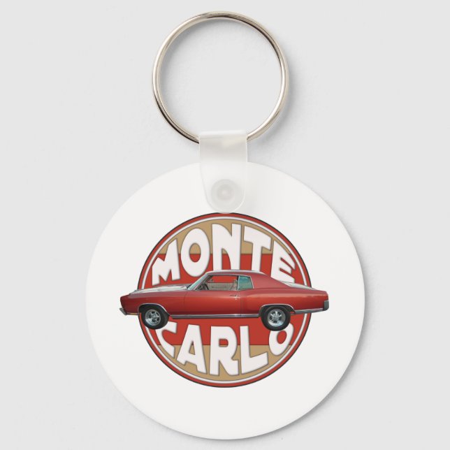 1970 Chevy Monte Carlo Red Line Keychain (Front)