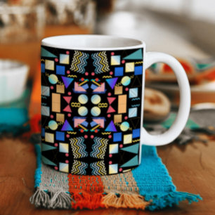 1970 colourful Geometric vintage pattern decorativ Mug