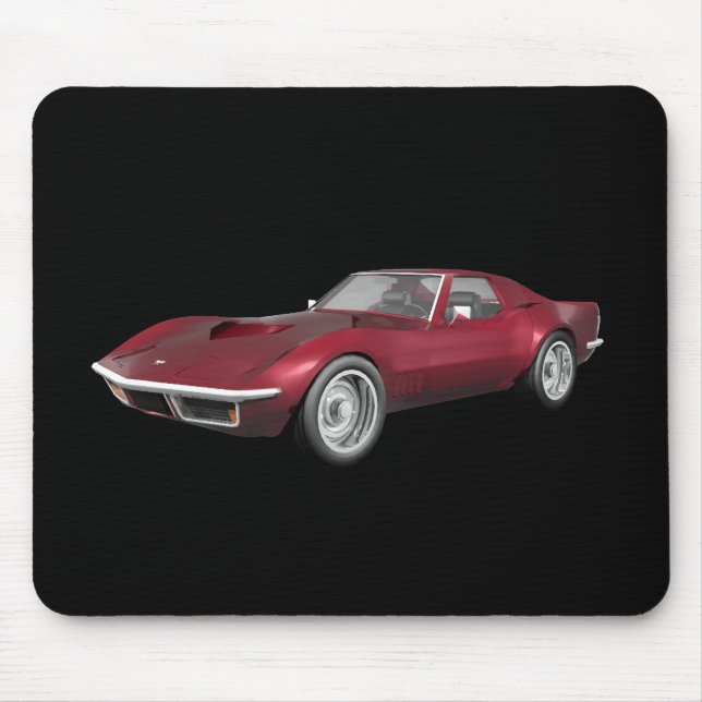 1970 Corvette Sports Car: Candy Apple Finish: Mouse Pad (Front)