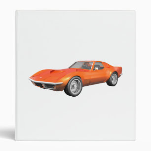 1970 Corvette Sports Car : Fin orange : Classeur