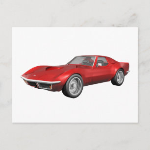 1970 Corvette Sports Car: Red Finish Postcard