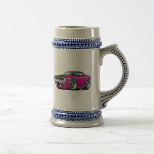 1970 Cuda AAR Pink Car Beer Stein
