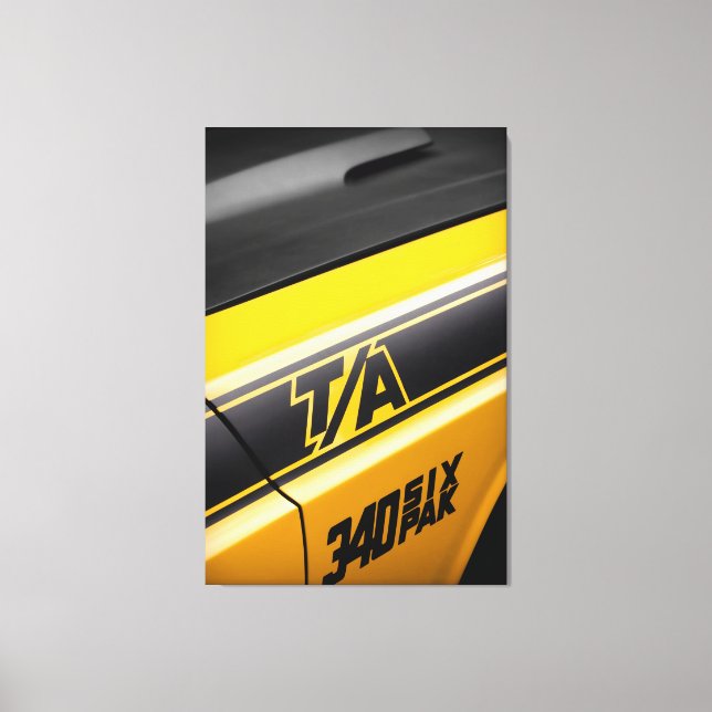 1970 Dodge Challenger T/A 340 Six Pak Pack Mopar Canvas Print (Front)