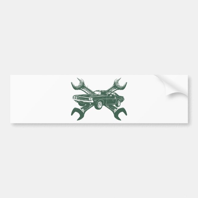 1970 Dodge Hemi Challenger Bumper Sticker (Front)
