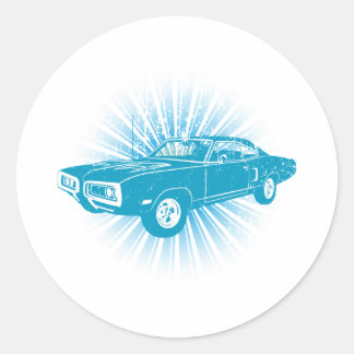 1970 Dodge Super Bee 400 Classic Round Sticker