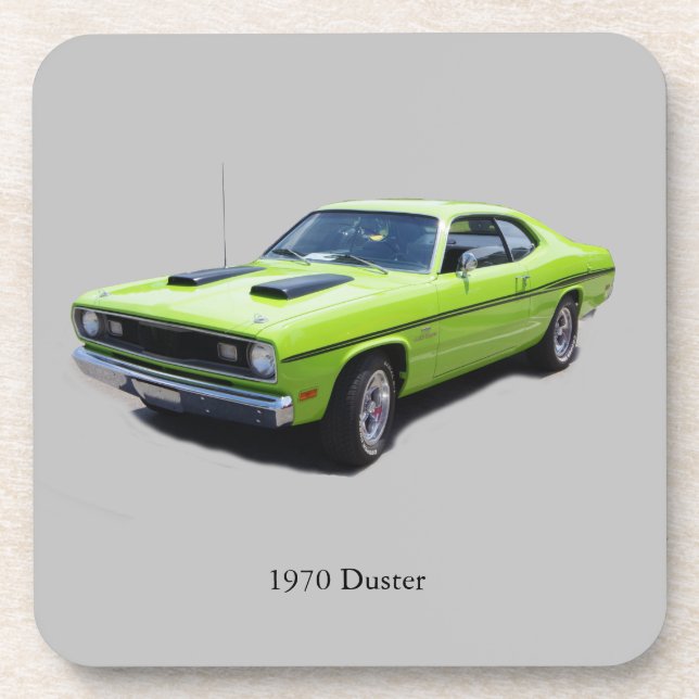 1970 Duster set of 6 coasters (Front)