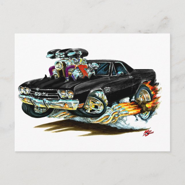 1970 El Camino Black Truck Postcard (Front)
