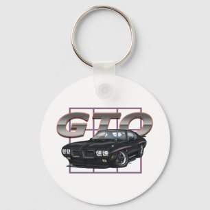 1970 GTO Black Keychain