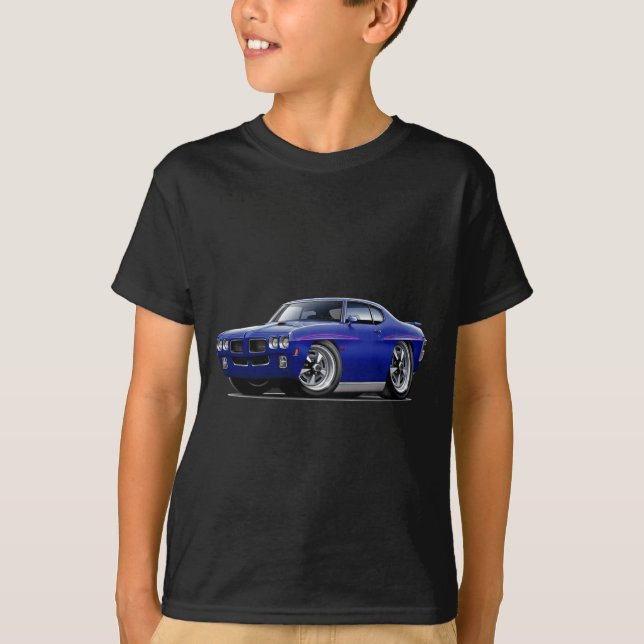 1970 GTO Judge Dark Blue Car T-Shirt (Front)