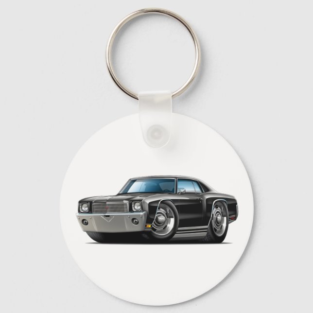 1970 Monte Carlo Black Car Keychain (Front)