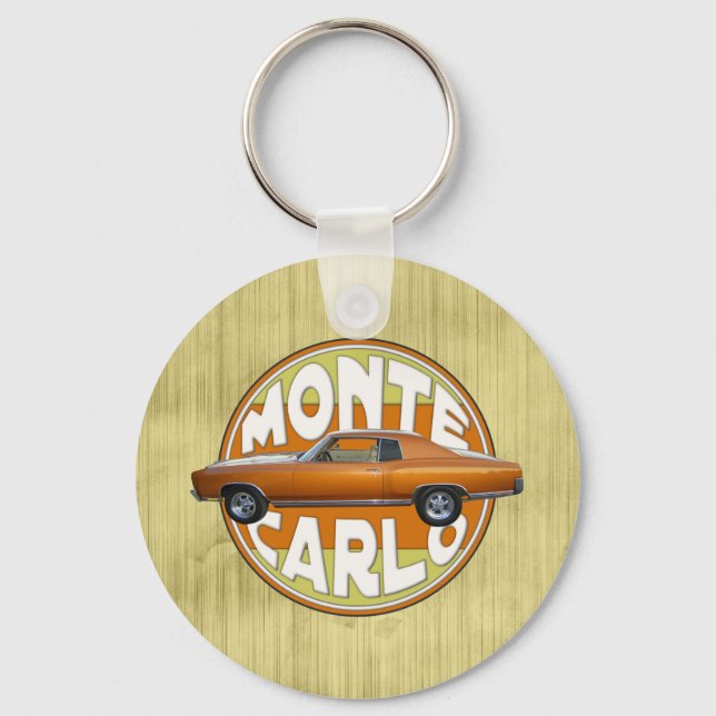 1970 monte carlo copper camel brown keychain (Front)