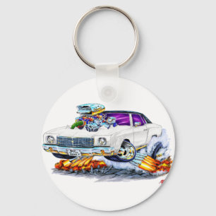 1970 Monte Carlo White Car Keychain