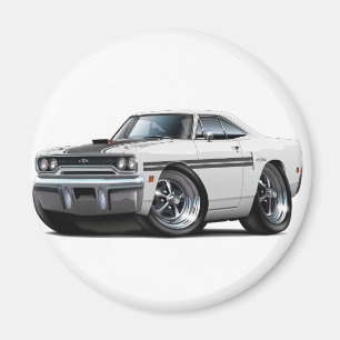 1970 Plymouth GTX White-Black Car Magnet