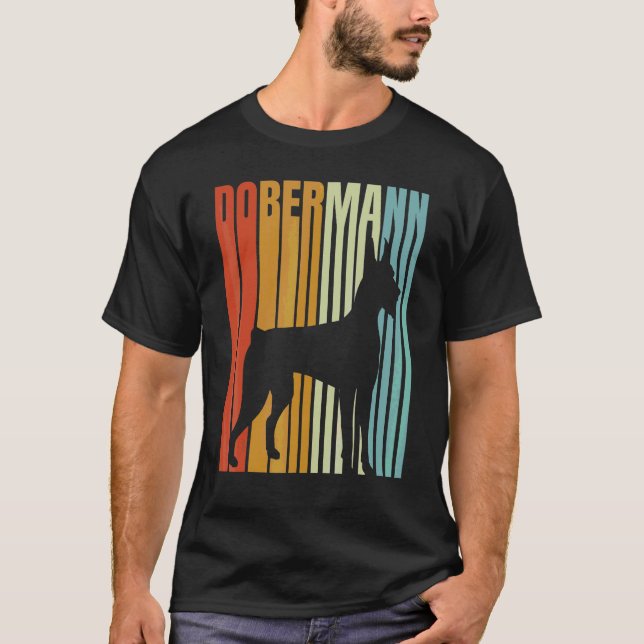 1970 Retro Style Dobermann T-Shirt (Front)