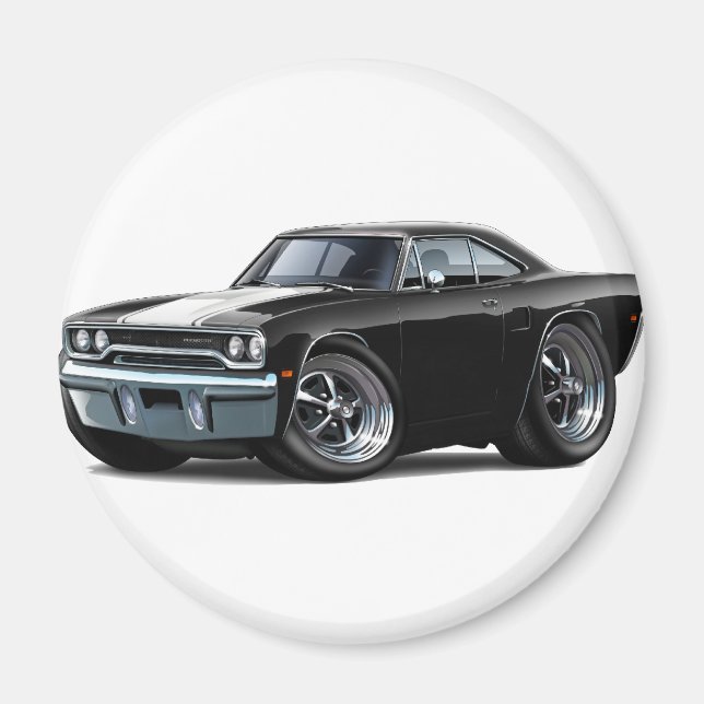 1970 Roadrunner Black-White Magnet (Front)