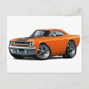 1970 Roadrunner Orange-Black Postcard