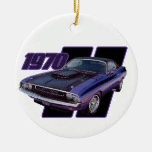 1970 Stripes Ceramic Ornament