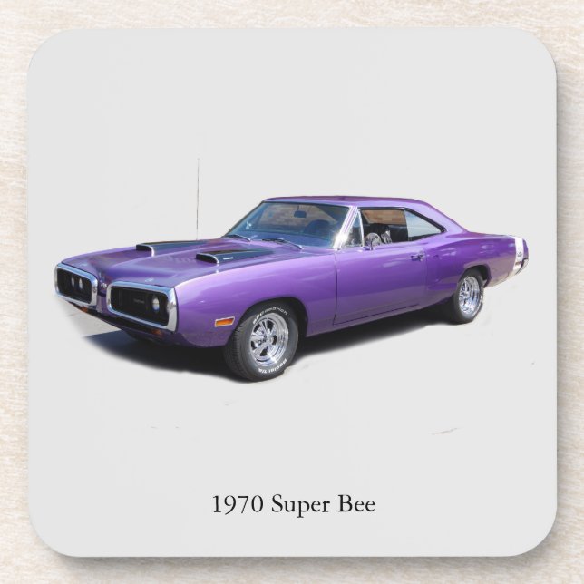 1970 Super Bee set of 6 coasters (Front)